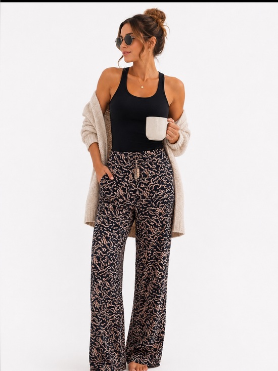Noisy may Pants - Noisy May Black and Orange Patterned Pants Size  XL NWT